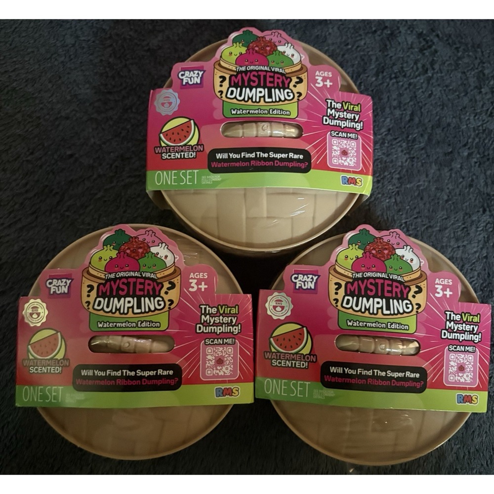 RMS Crazy Fun Mystery Dumplings Set Of 3 Watermelon Ribbon Edition